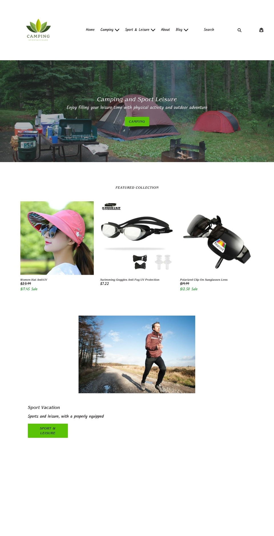 camping-sport.com — Shopify storefront screenshot