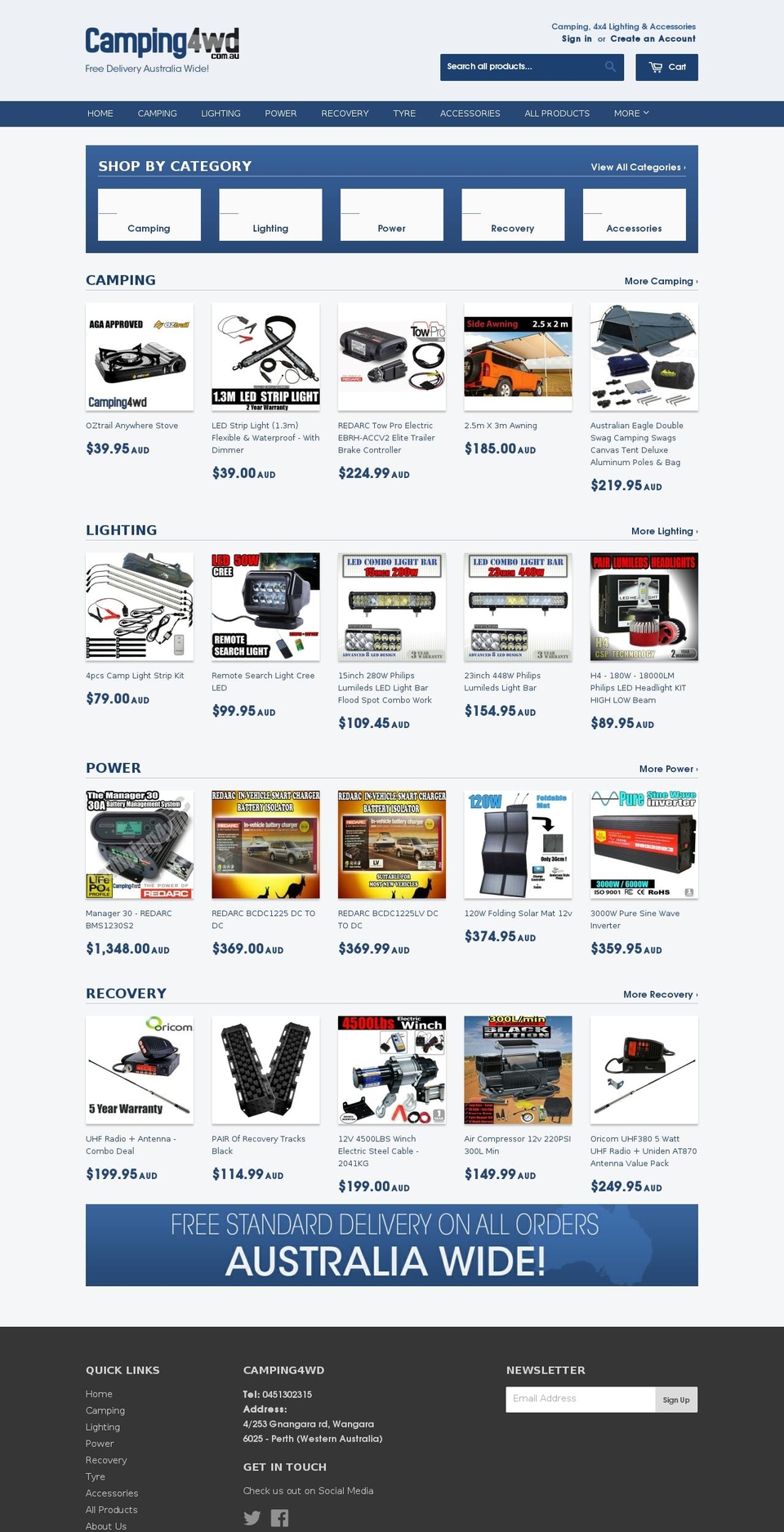 camping4wd.myshopify.com shopify website screenshot