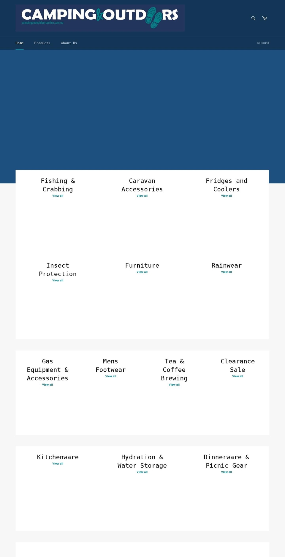 campingandoutdoorsonline.com.au shopify website screenshot