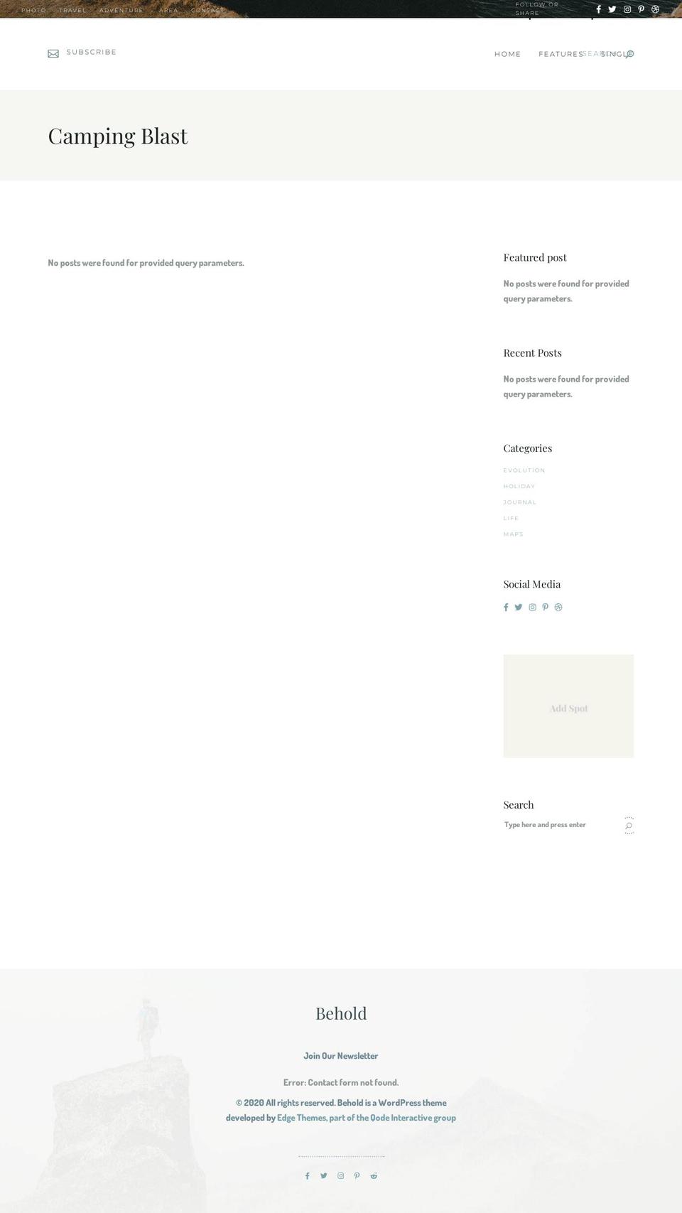 campingblast.com — Shopify storefront screenshot