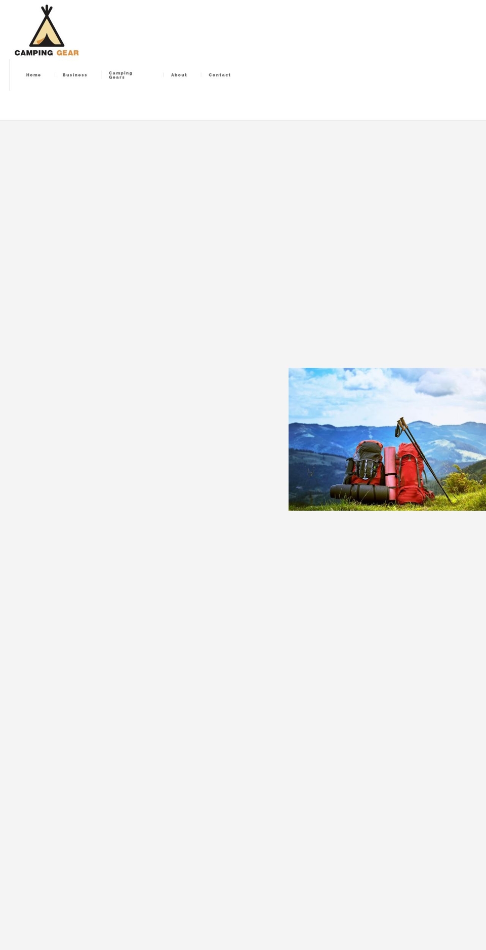 campinggear.co.nz shopify website screenshot