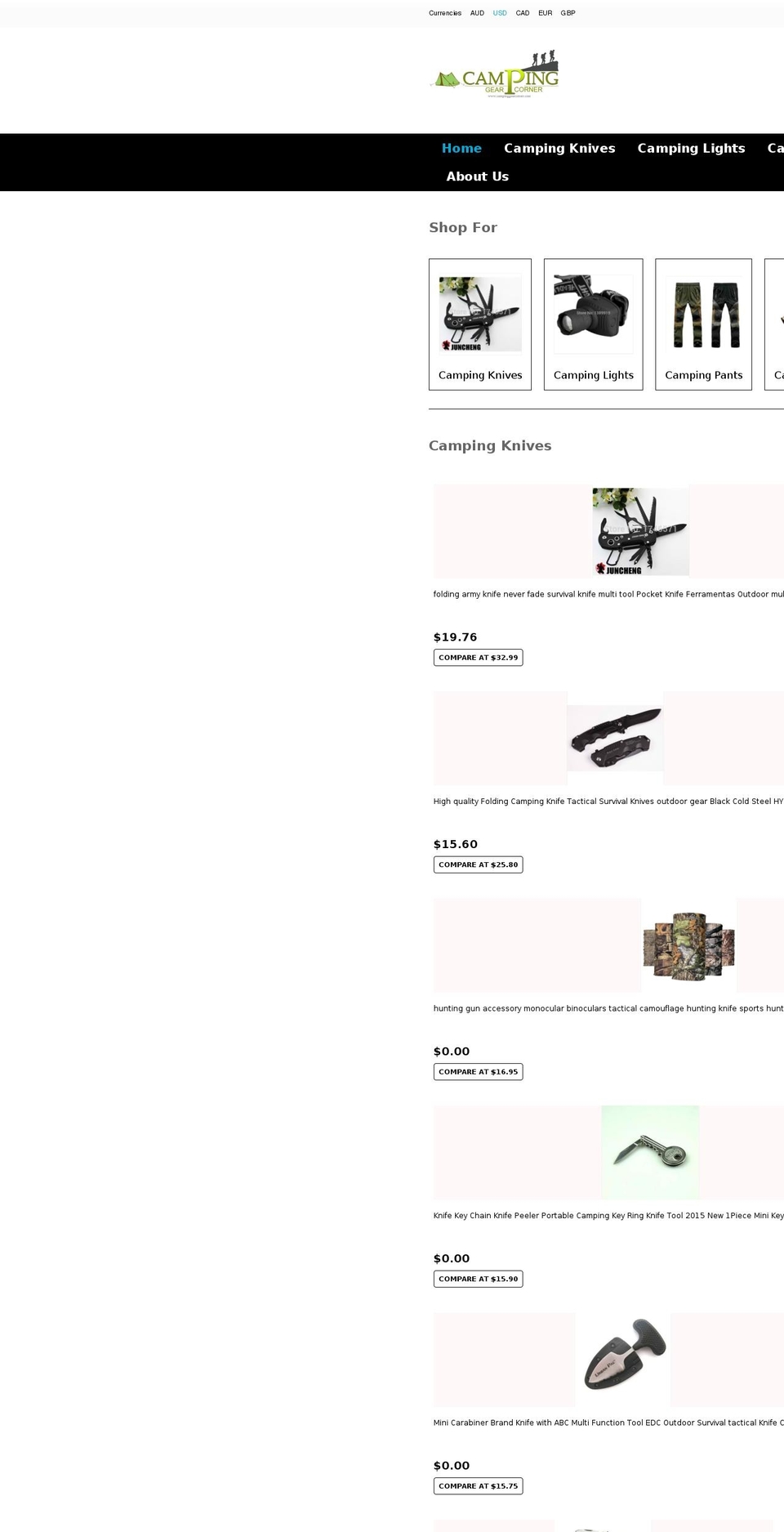 fanactics-gear-1-0 Shopify theme site example campinggearcorner.com