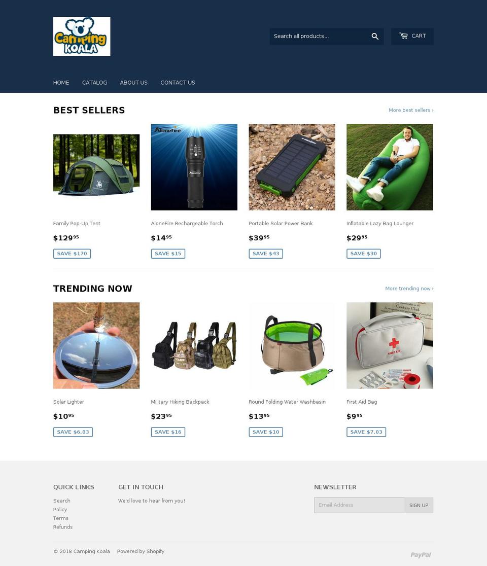 campingkoala.com — Shopify storefront screenshot