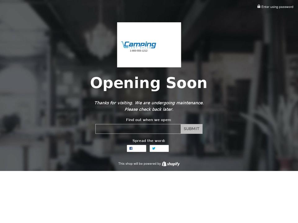 campingtentsales.com shopify website screenshot