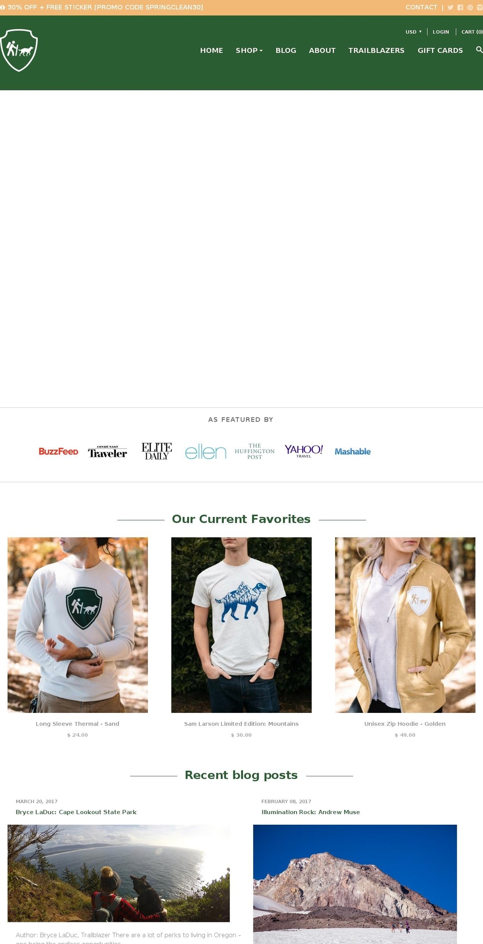 Retina Shopify theme site example campingwithdogs.com