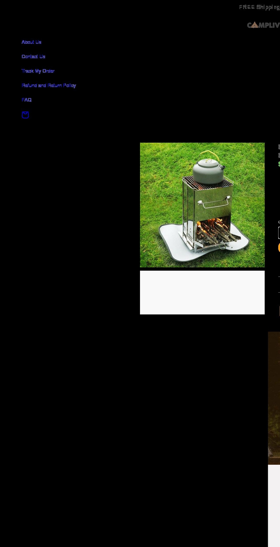 camplivin.com shopify website screenshot