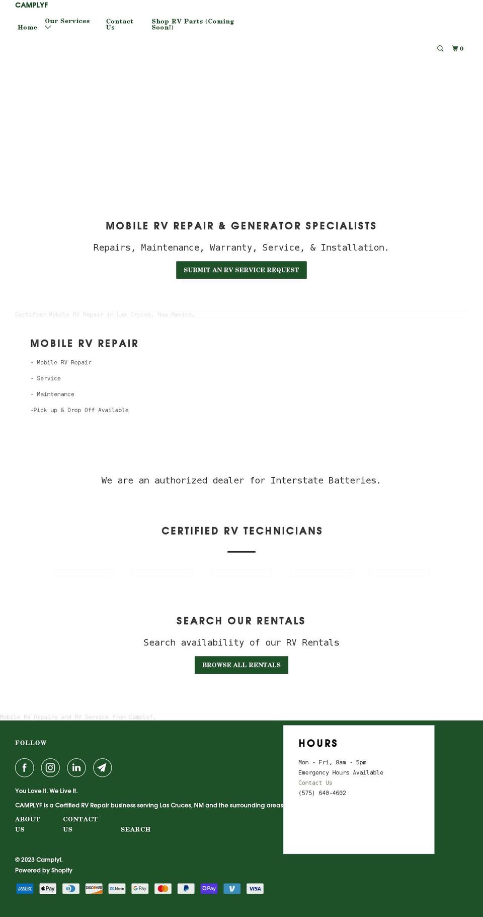 camplyf.com shopify website screenshot