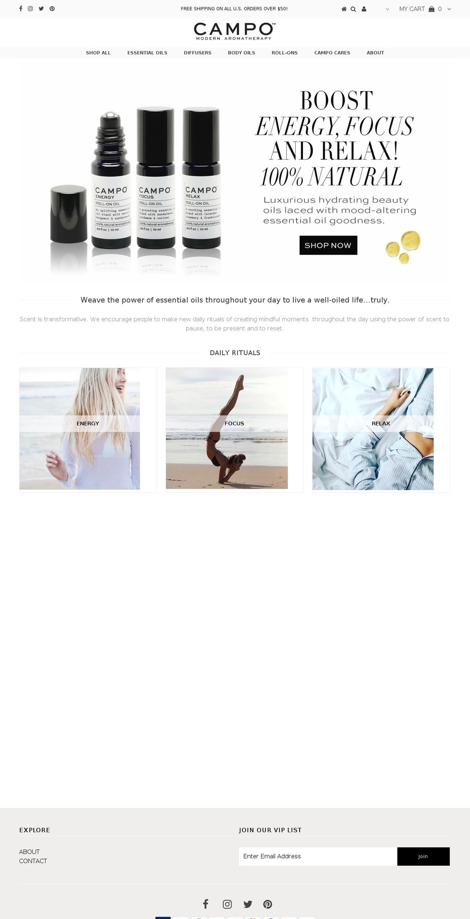 campobeauty.com shopify website screenshot