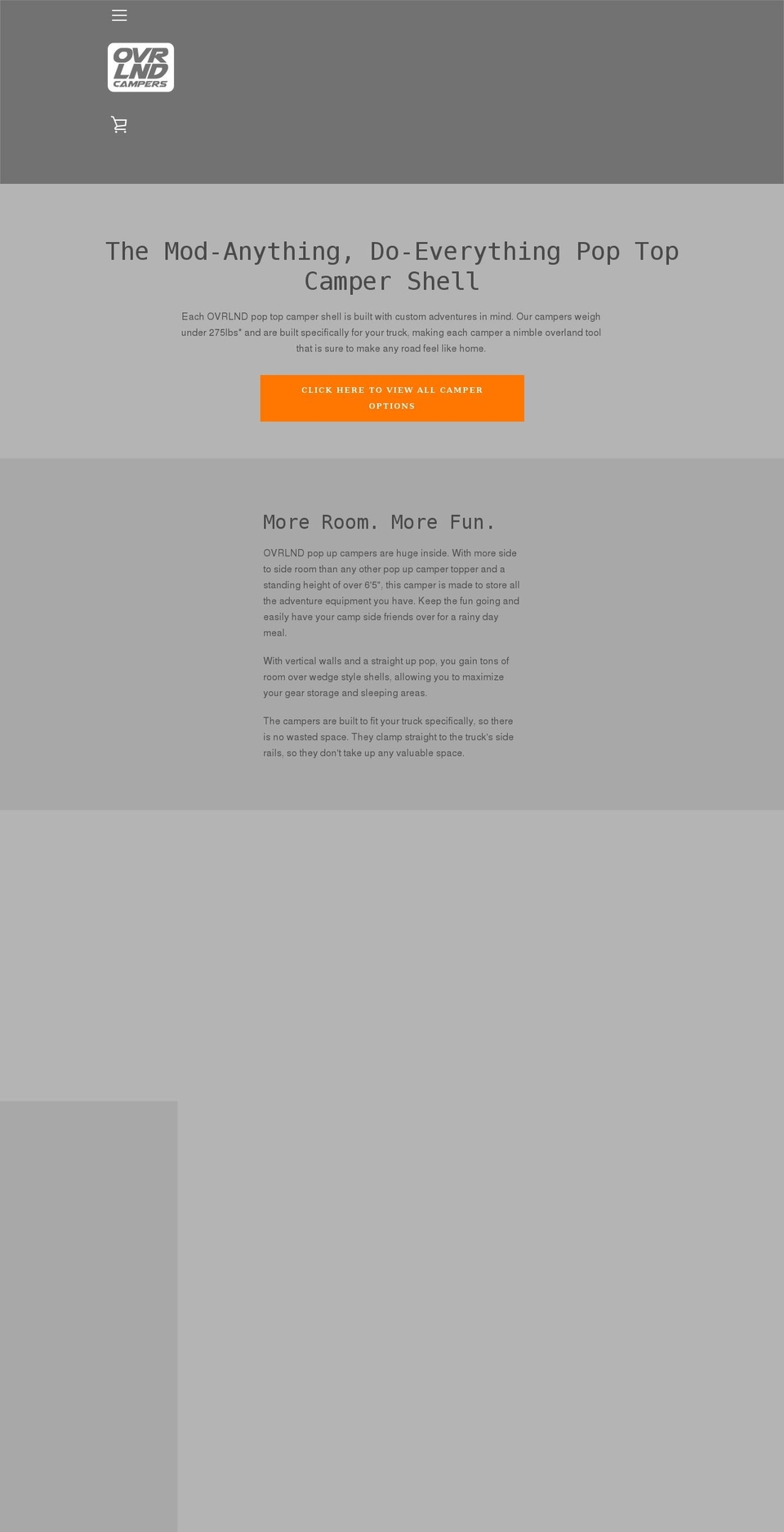 campovrlnd.com — Shopify storefront screenshot