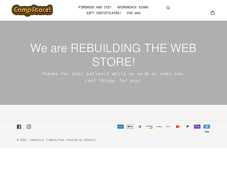 campstoreonline.com shopify website screenshot