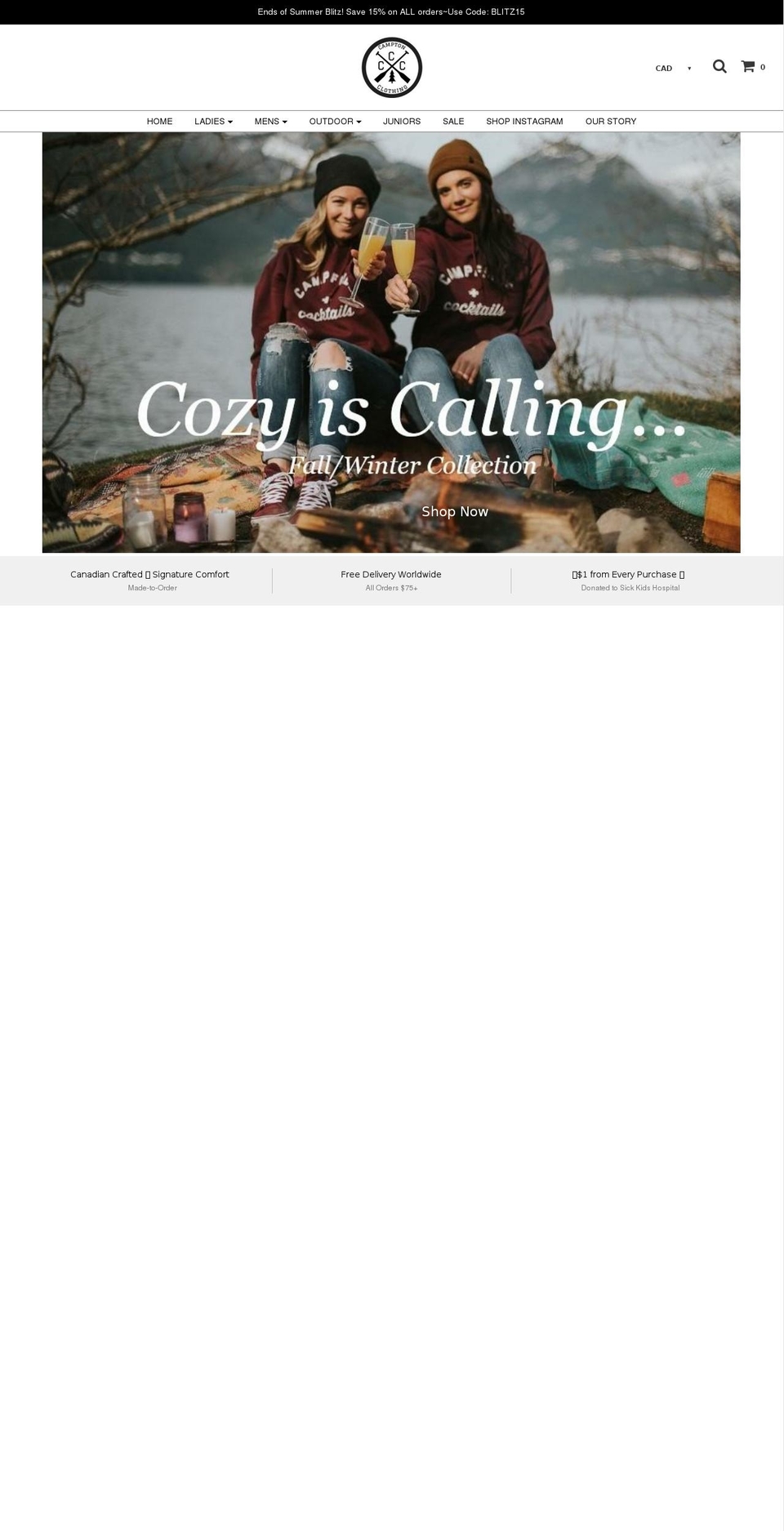 camptonclothing.com shopify website screenshot