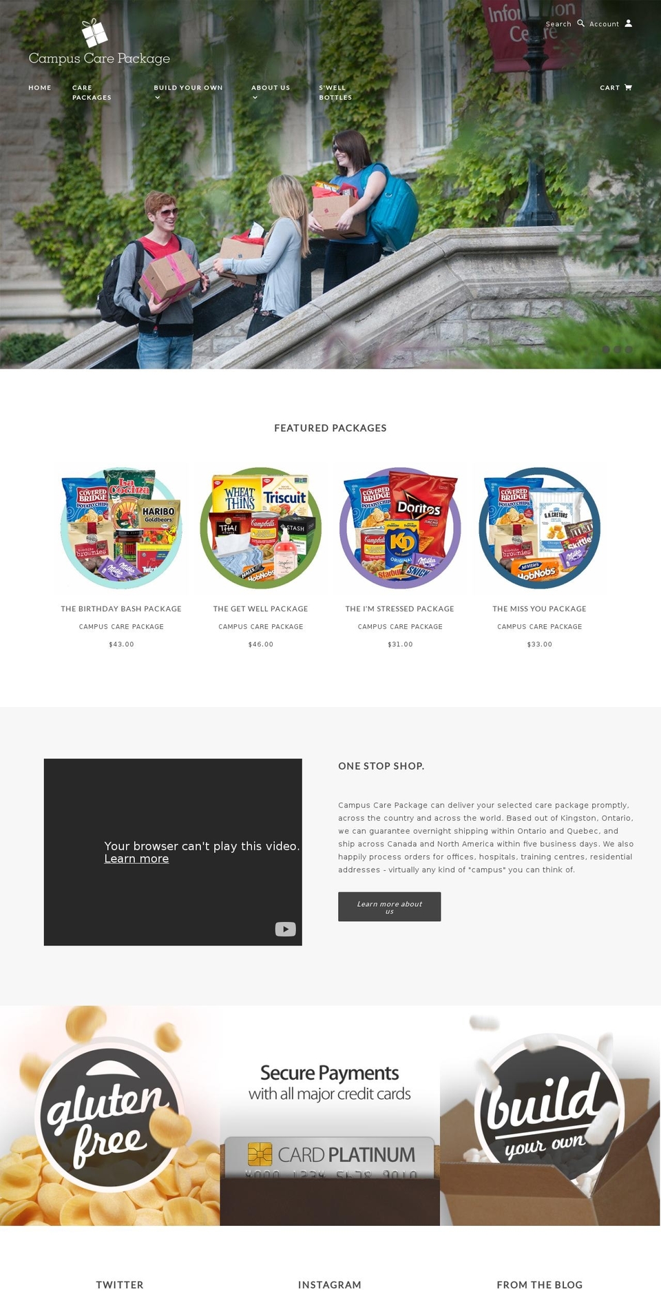 campus-care-package.myshopify.com shopify website screenshot