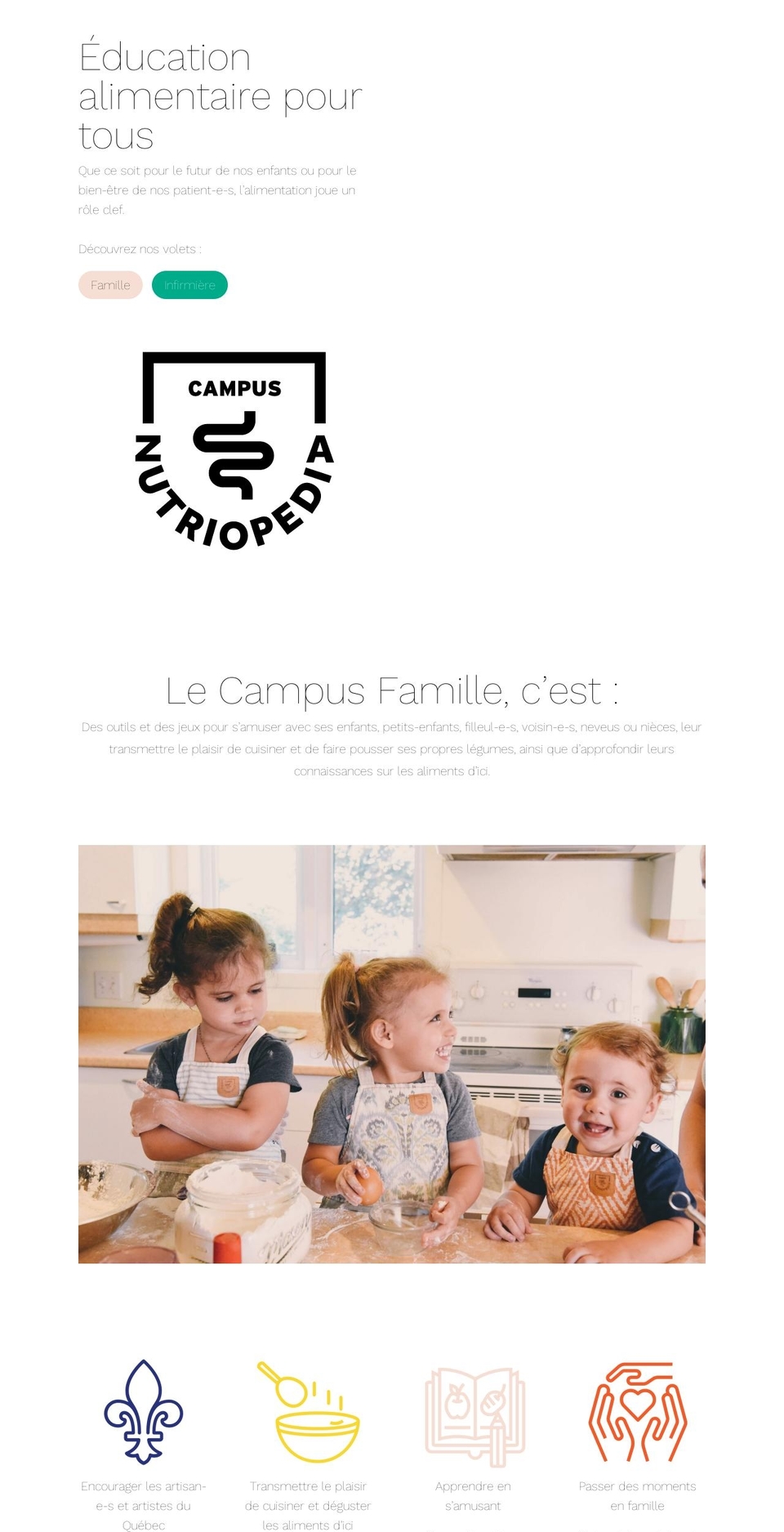 campusnutriopedia.ca shopify website screenshot