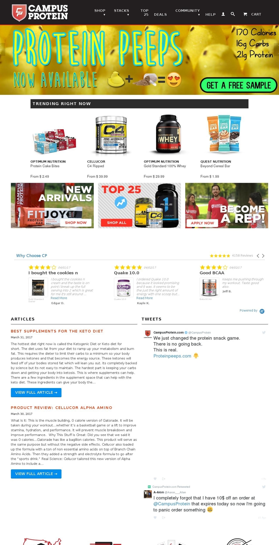 campusprotein.com shopify website screenshot