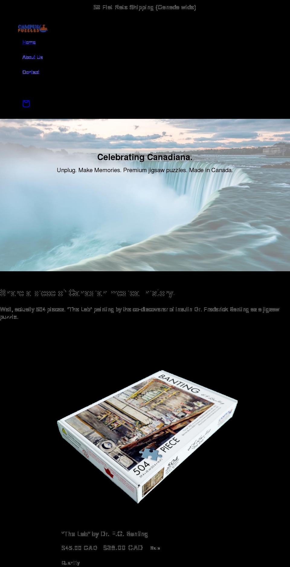 campuspuzzles.com shopify website screenshot