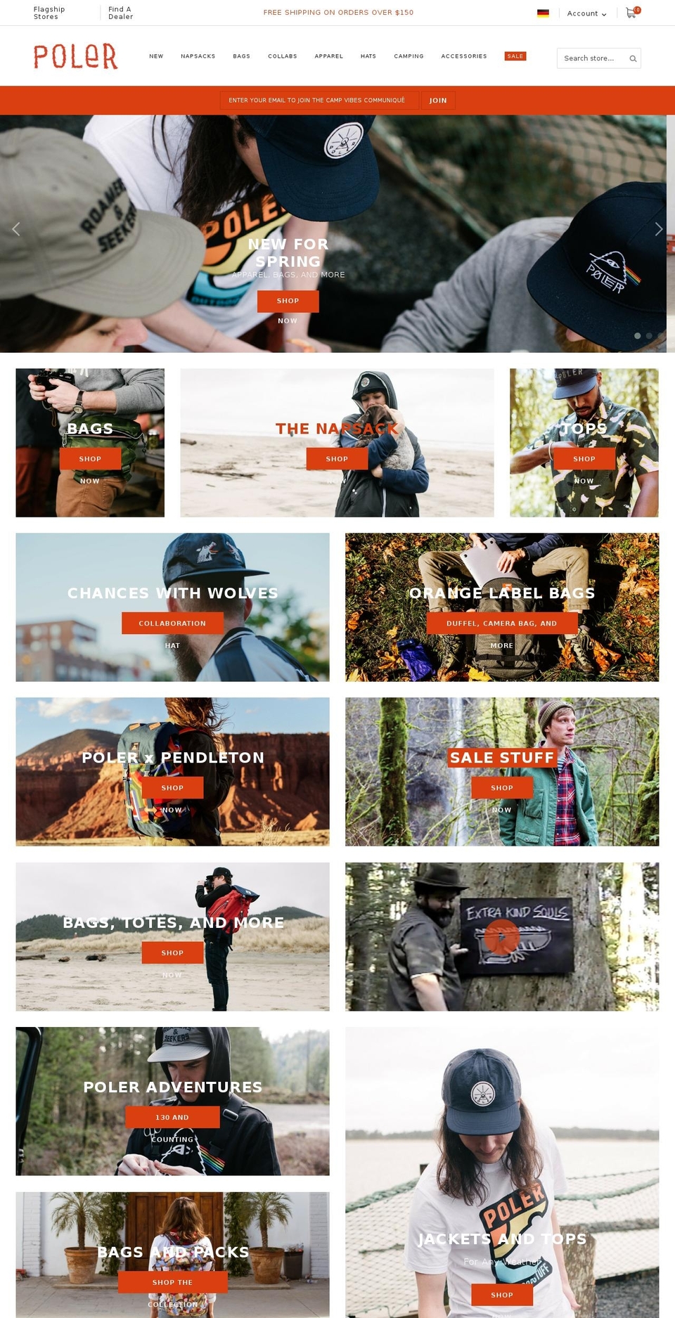 New Header Shopify theme site example campvibes.com