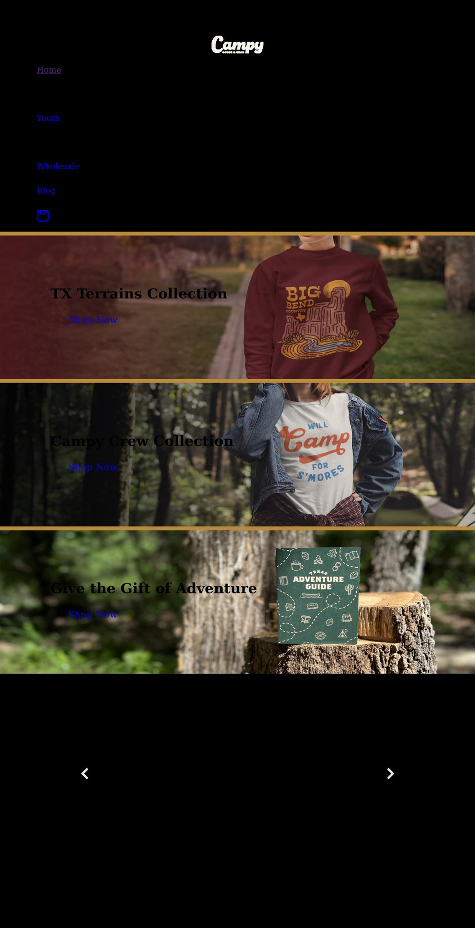 campygoods.com shopify website screenshot