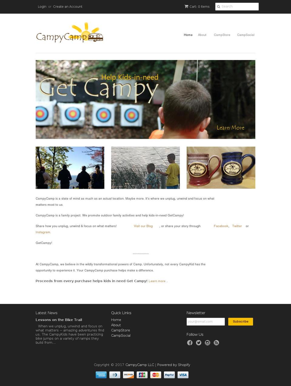 campykid.com shopify website screenshot