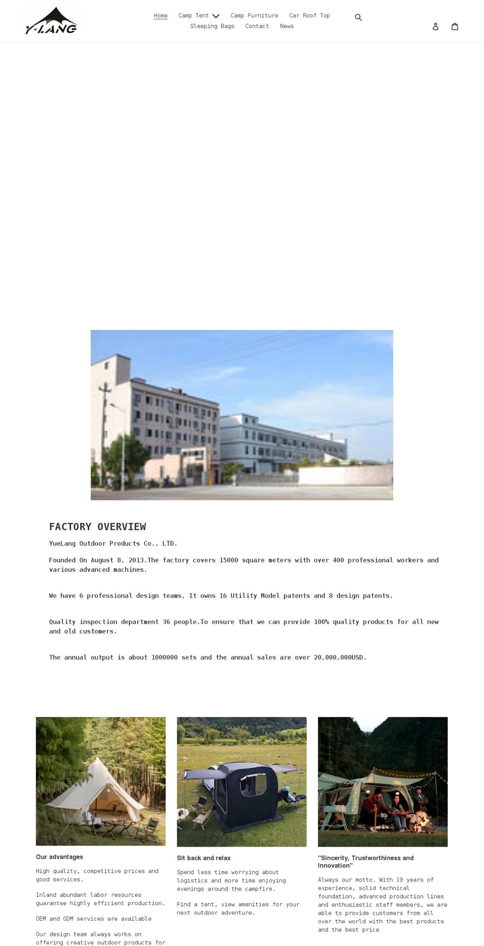 campyuelang.com shopify website screenshot
