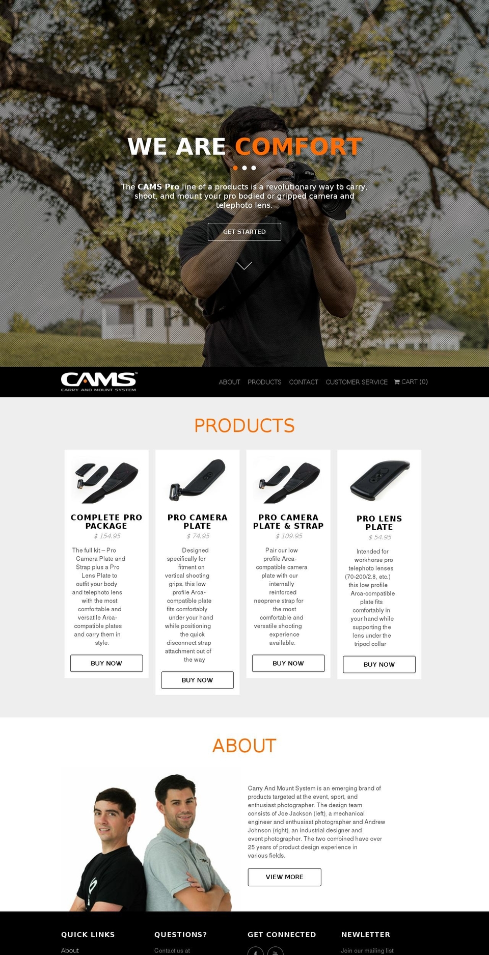 cams-photo.com shopify website screenshot