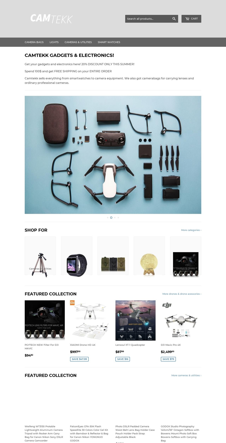 camtekk.com — Shopify storefront screenshot