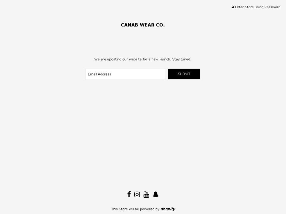 canabwearco.com — Shopify storefront screenshot