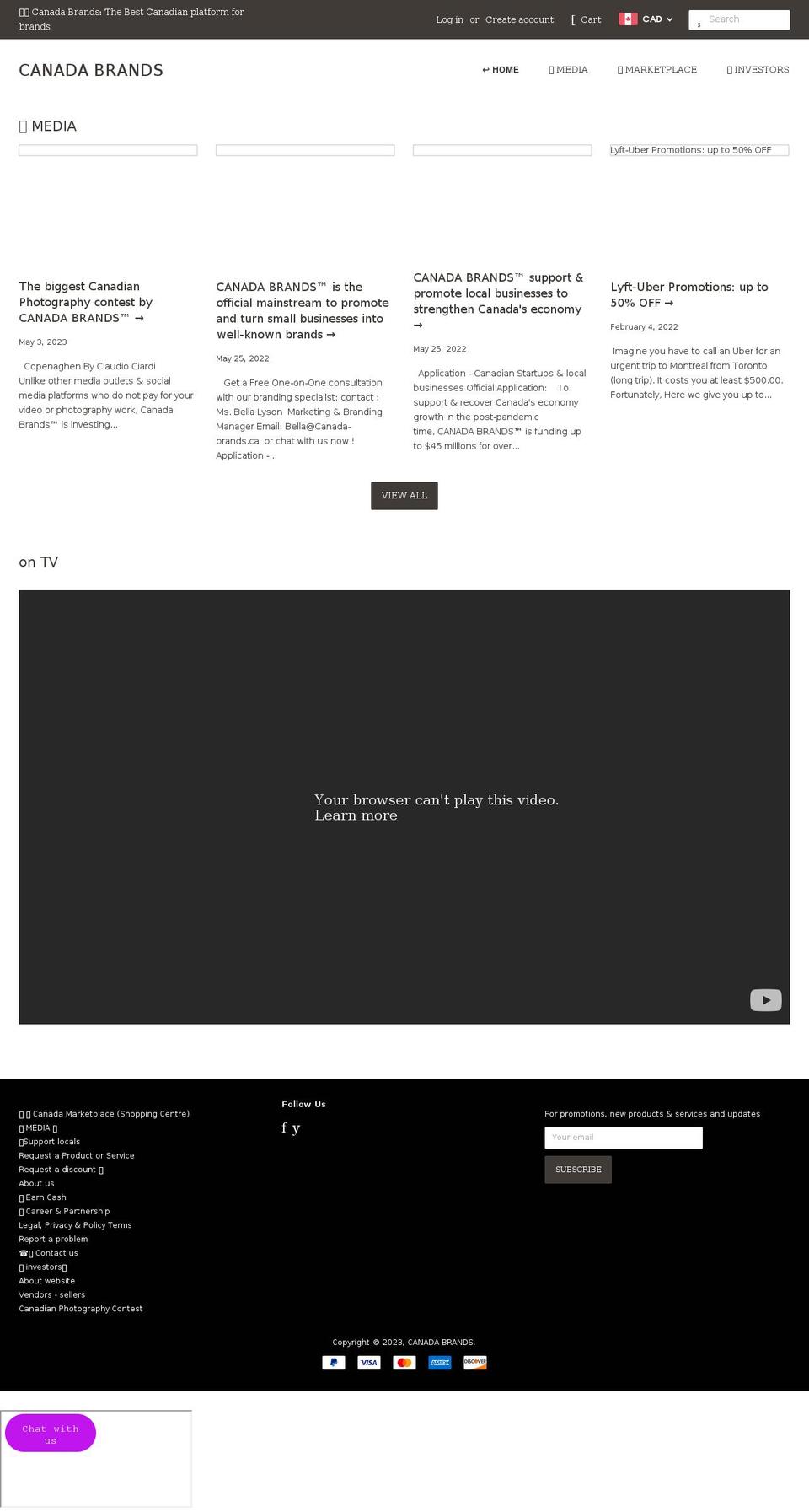 canada-brands.ca shopify website screenshot