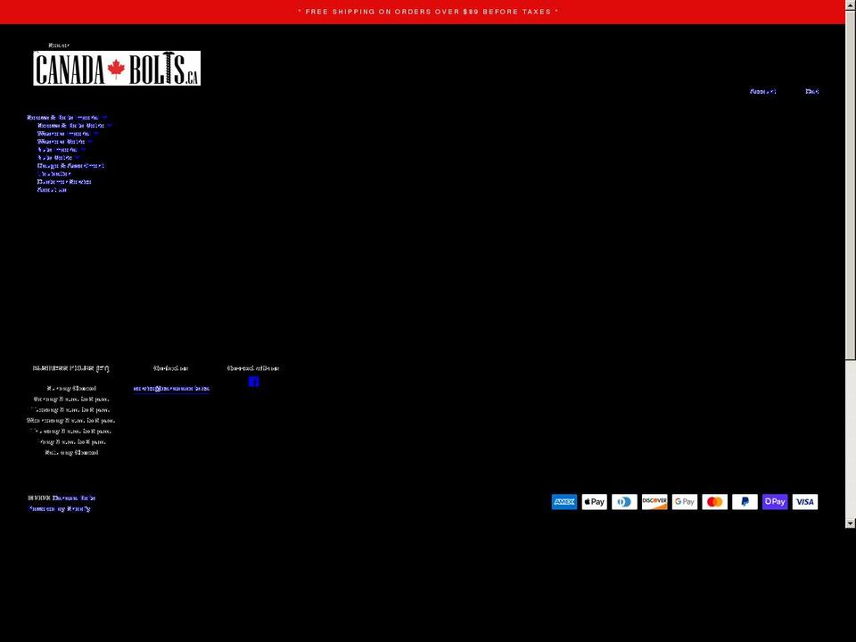 canadabolts.ca shopify website screenshot