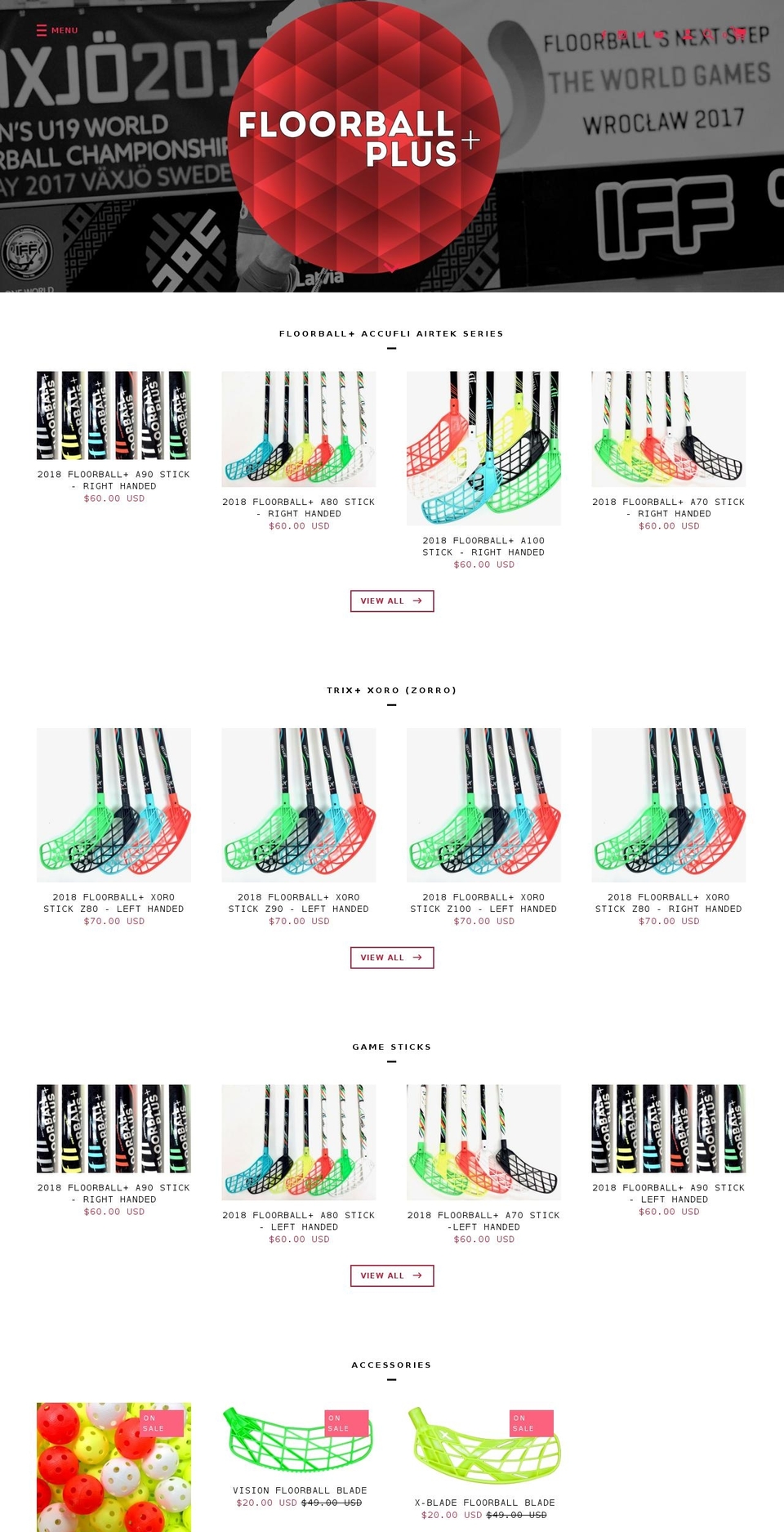 canadafloorball.com — Shopify storefront screenshot