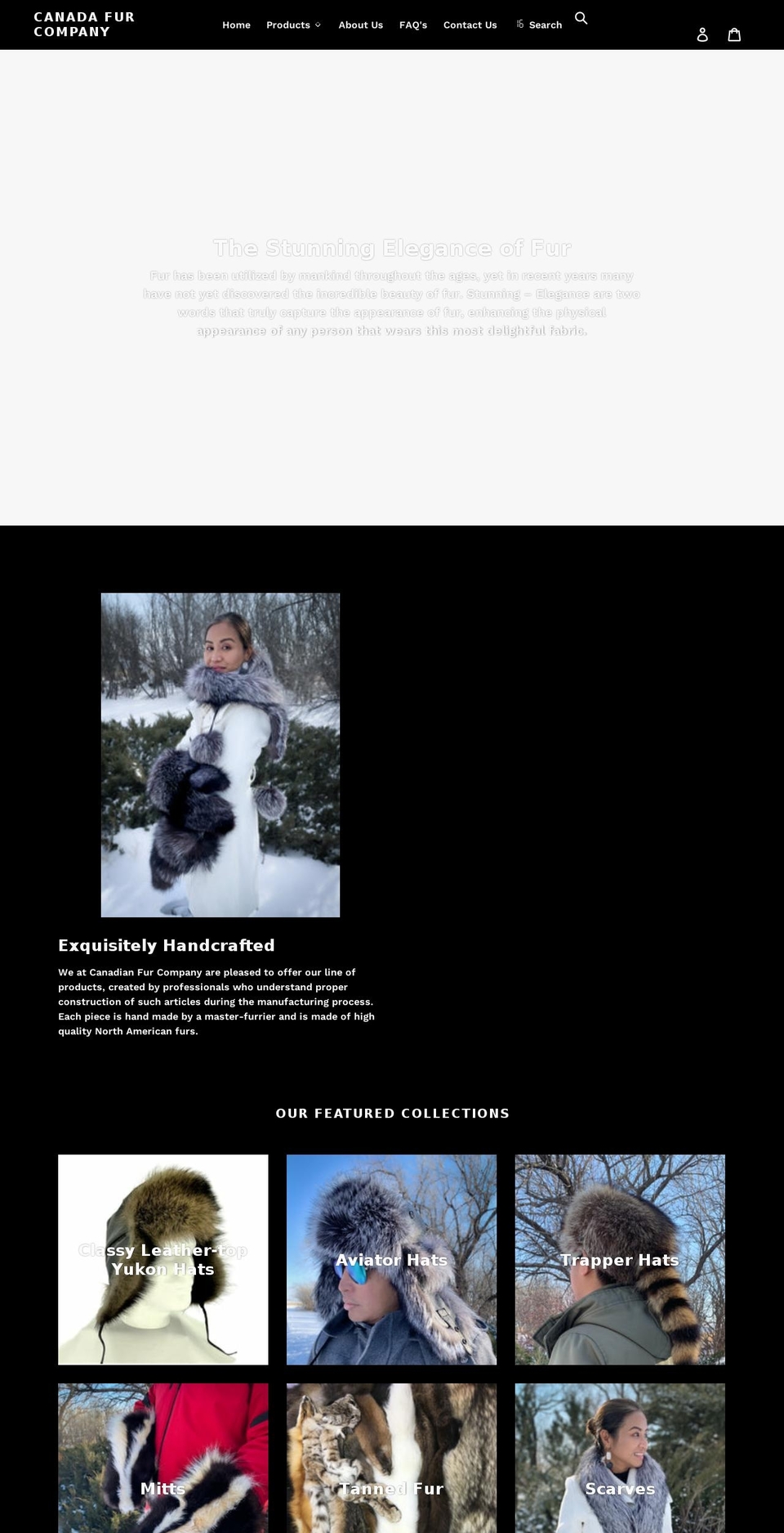 canadafurcompany.com shopify website screenshot