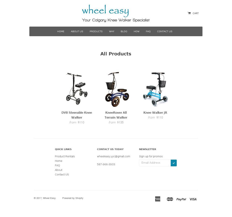 canadakneewalker.com shopify website screenshot