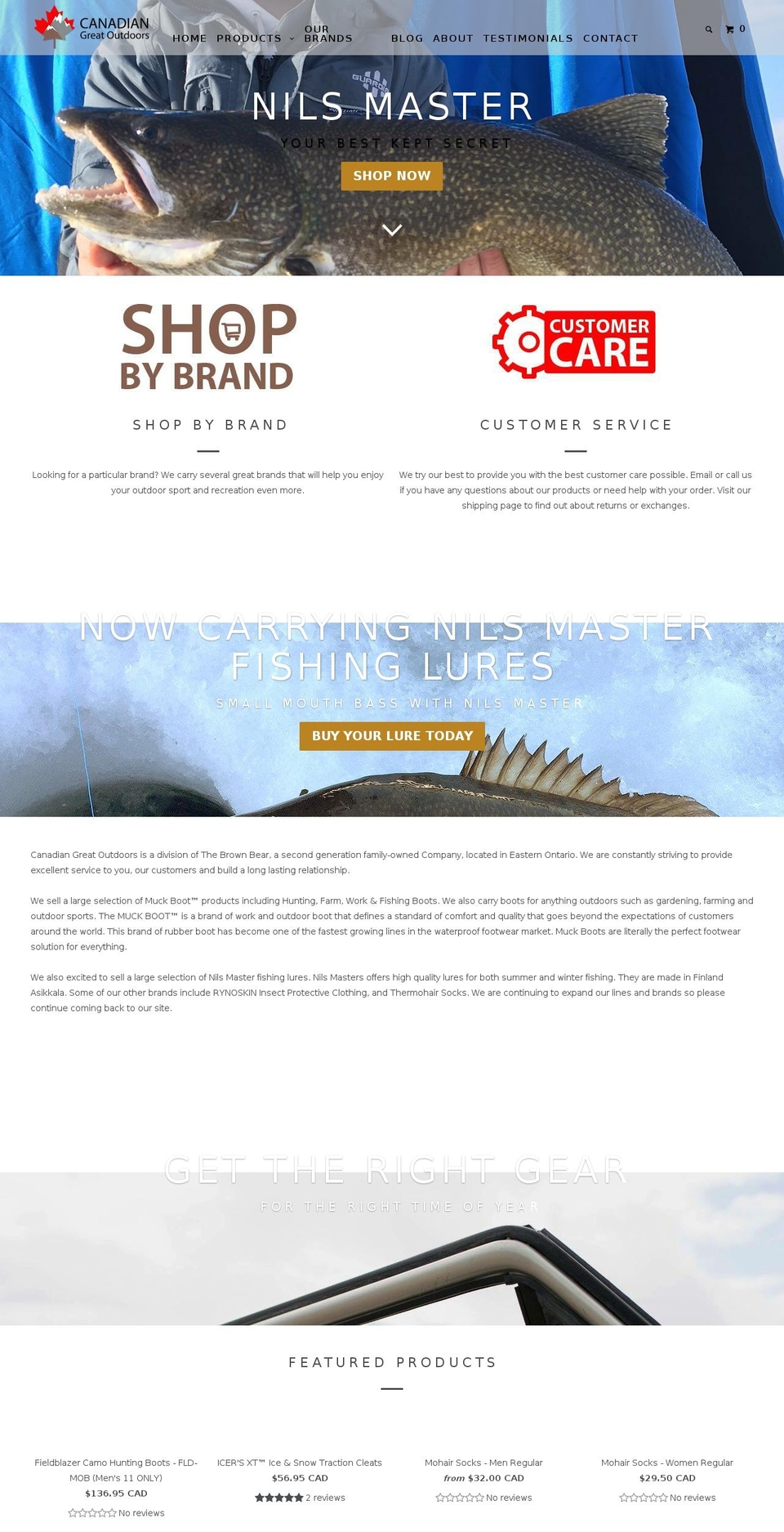 canadamuckboots.ca shopify website screenshot