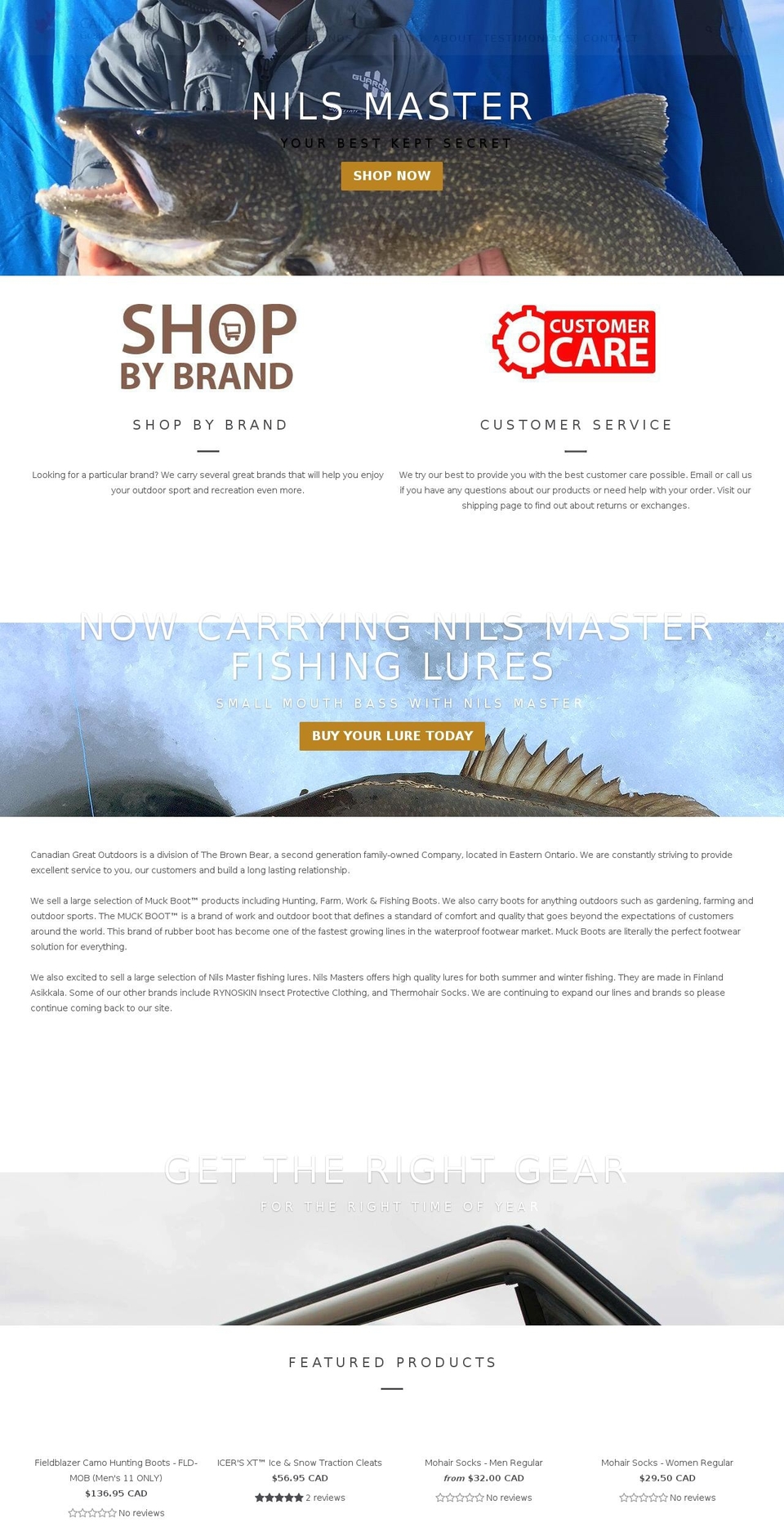 canadamuckboots.com — Shopify storefront screenshot