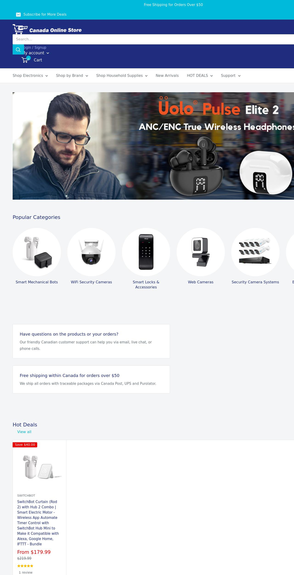 canadaonlinestore.ca shopify website screenshot