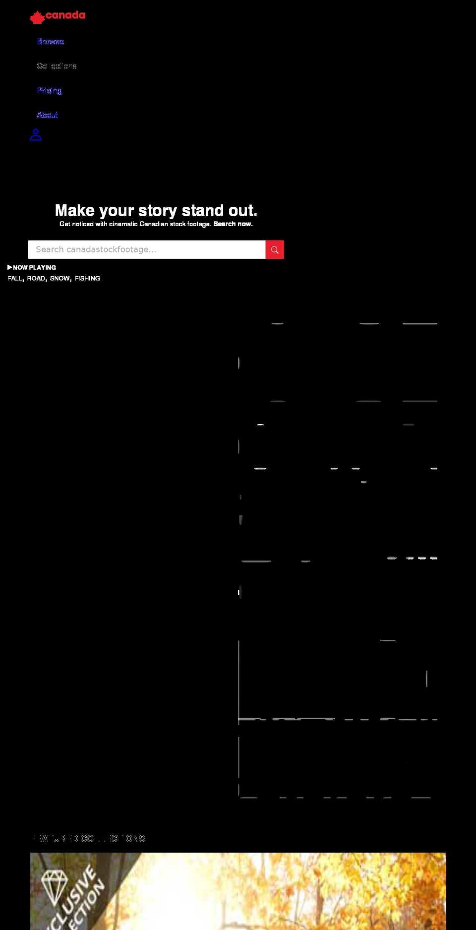 canadastockfootage.com shopify website screenshot