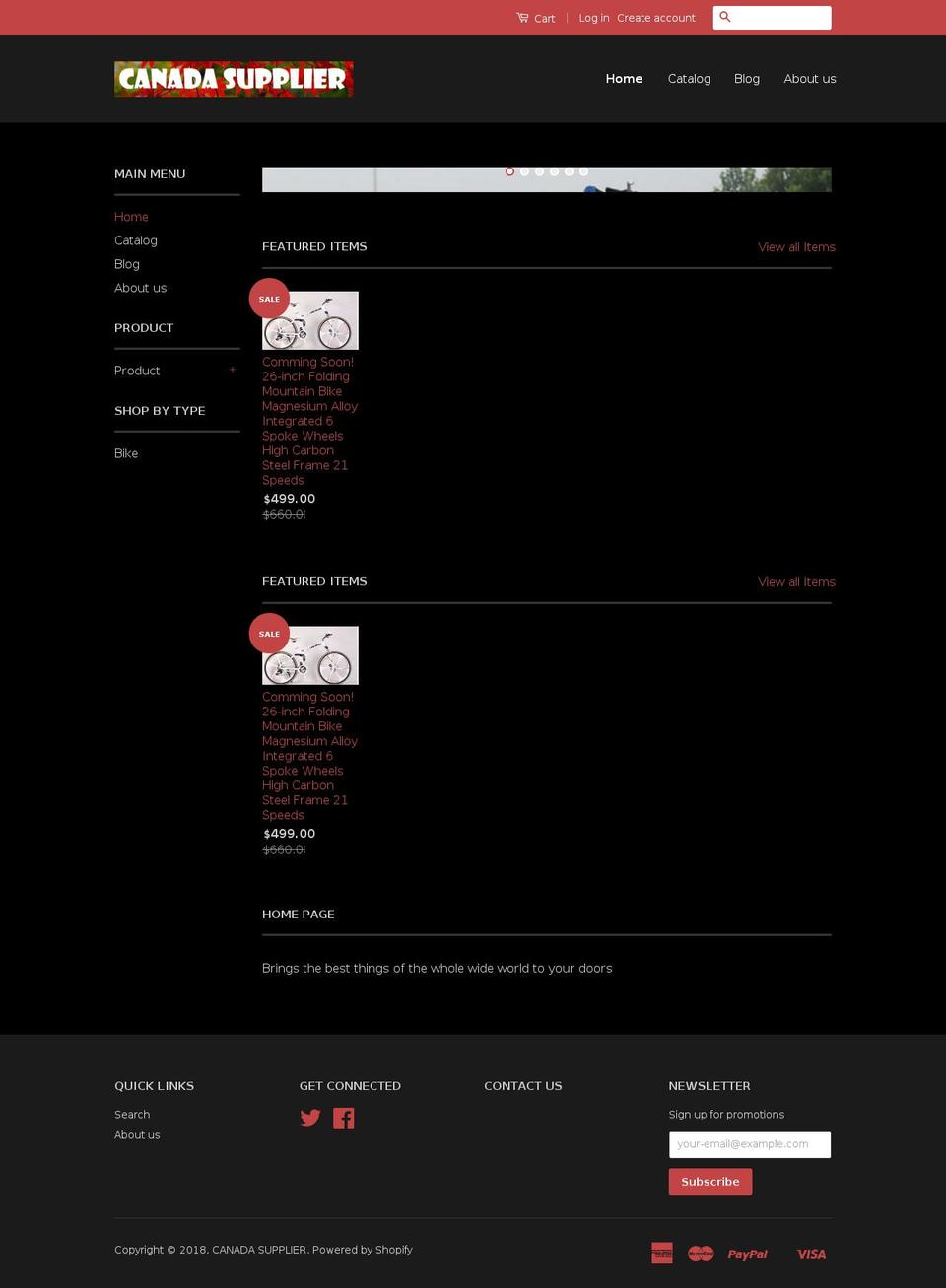 canadasupplier.com — Shopify storefront screenshot
