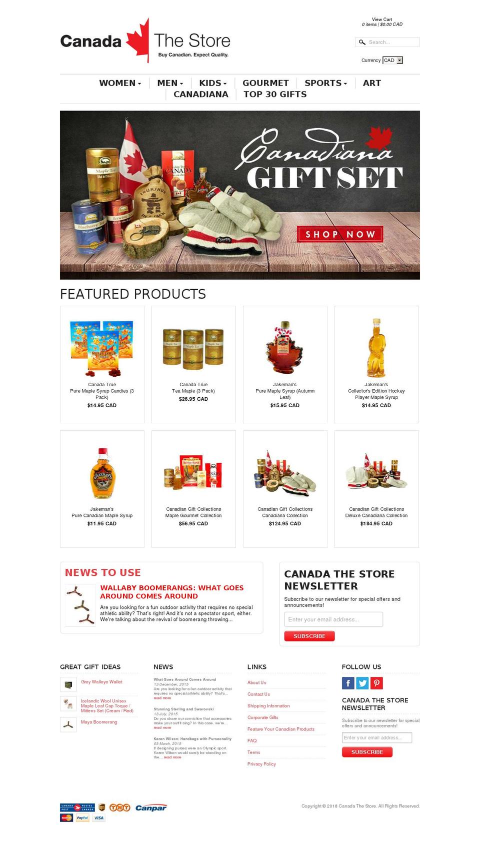 canadathestore.ca shopify website screenshot