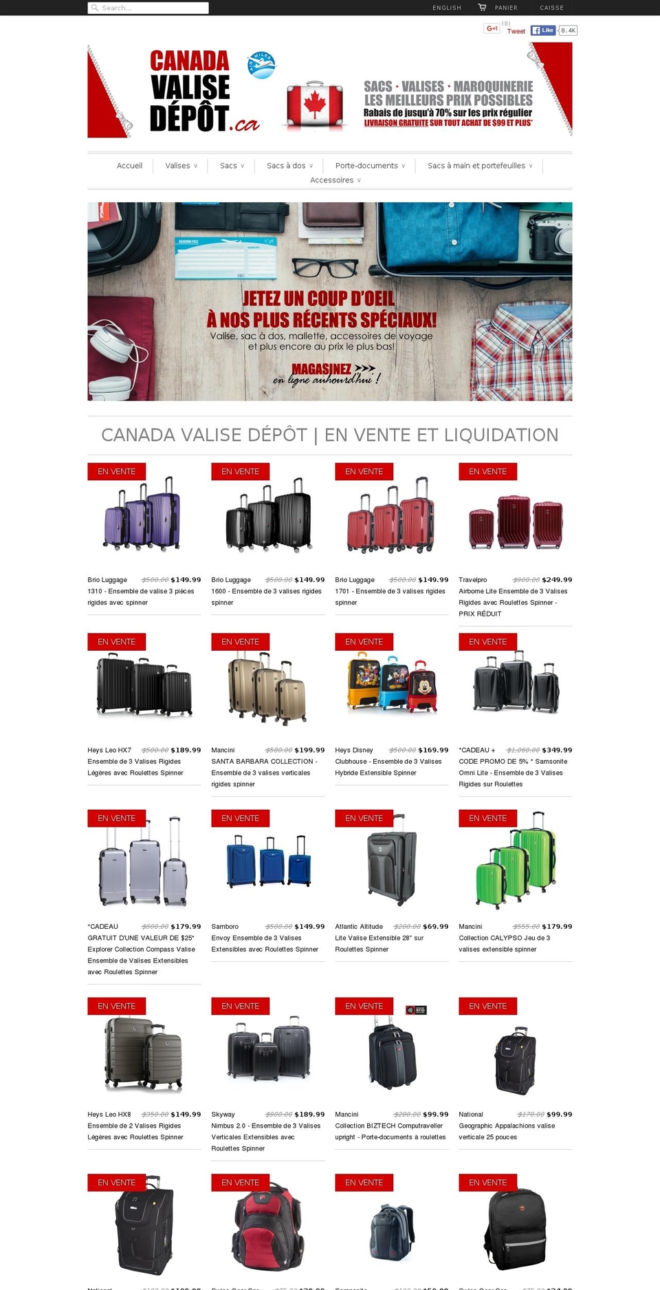 canadavalisedepot.ca shopify website screenshot