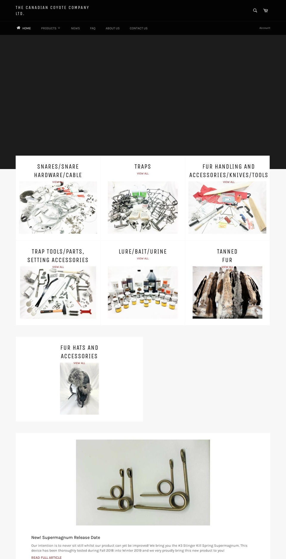 canadiancoyotecompany.com — Shopify storefront screenshot