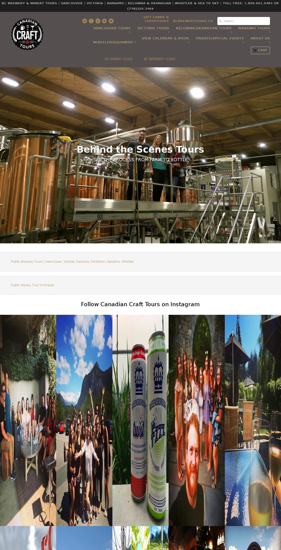 canadiancrafttours.com — Shopify storefront screenshot
