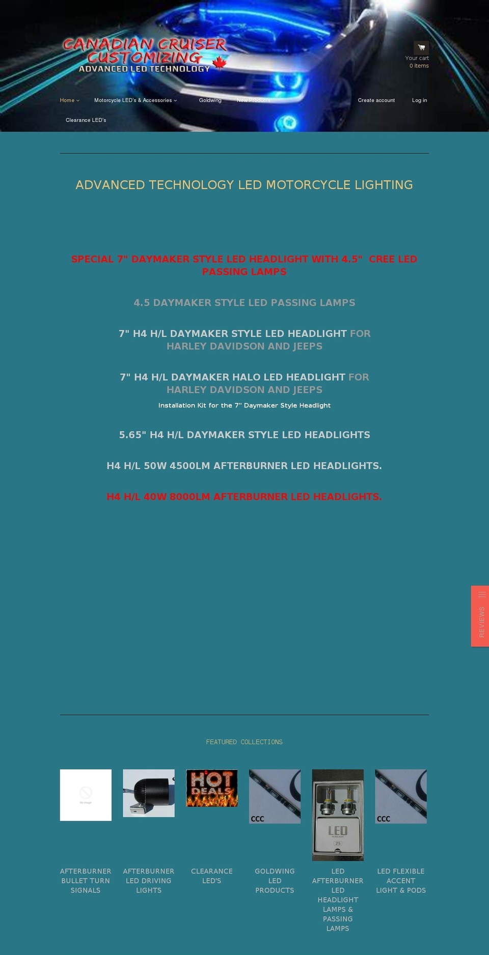canadiancruisercustomizing.com — Shopify storefront screenshot