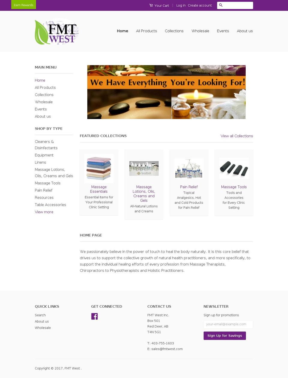 canadianmassagesupply.com shopify website screenshot