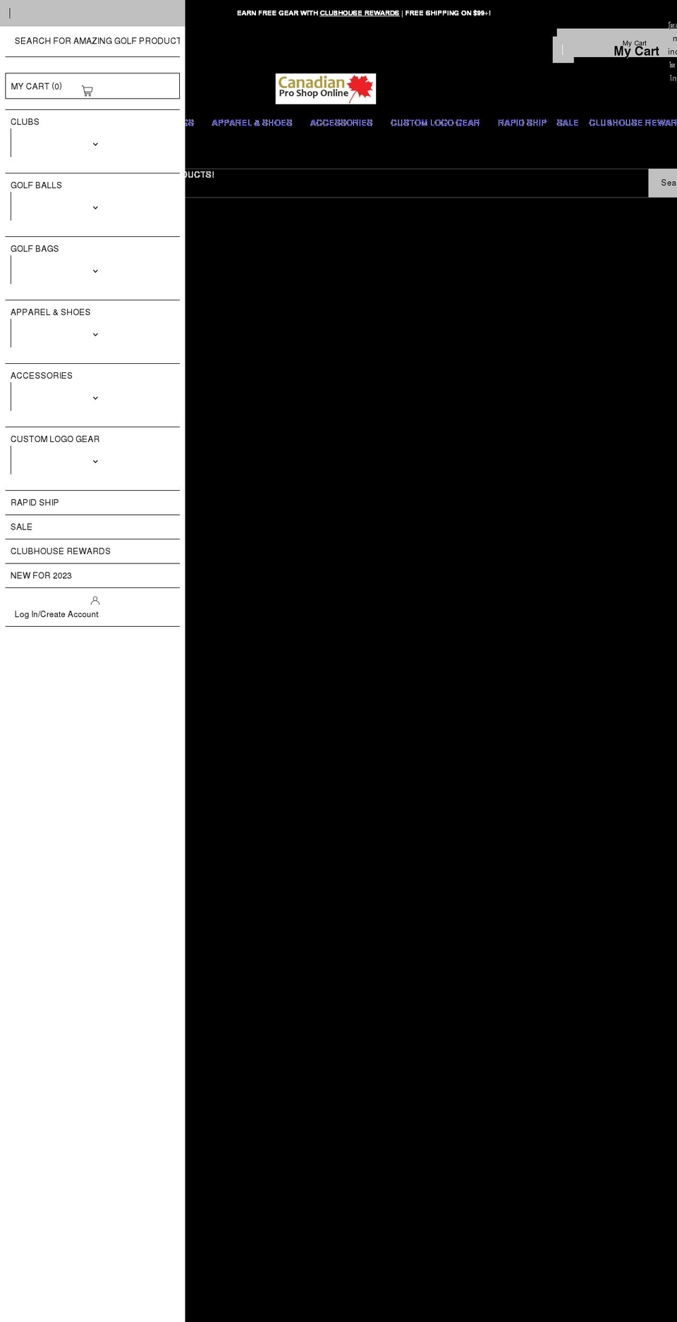 canadianproshoponline.com shopify website screenshot