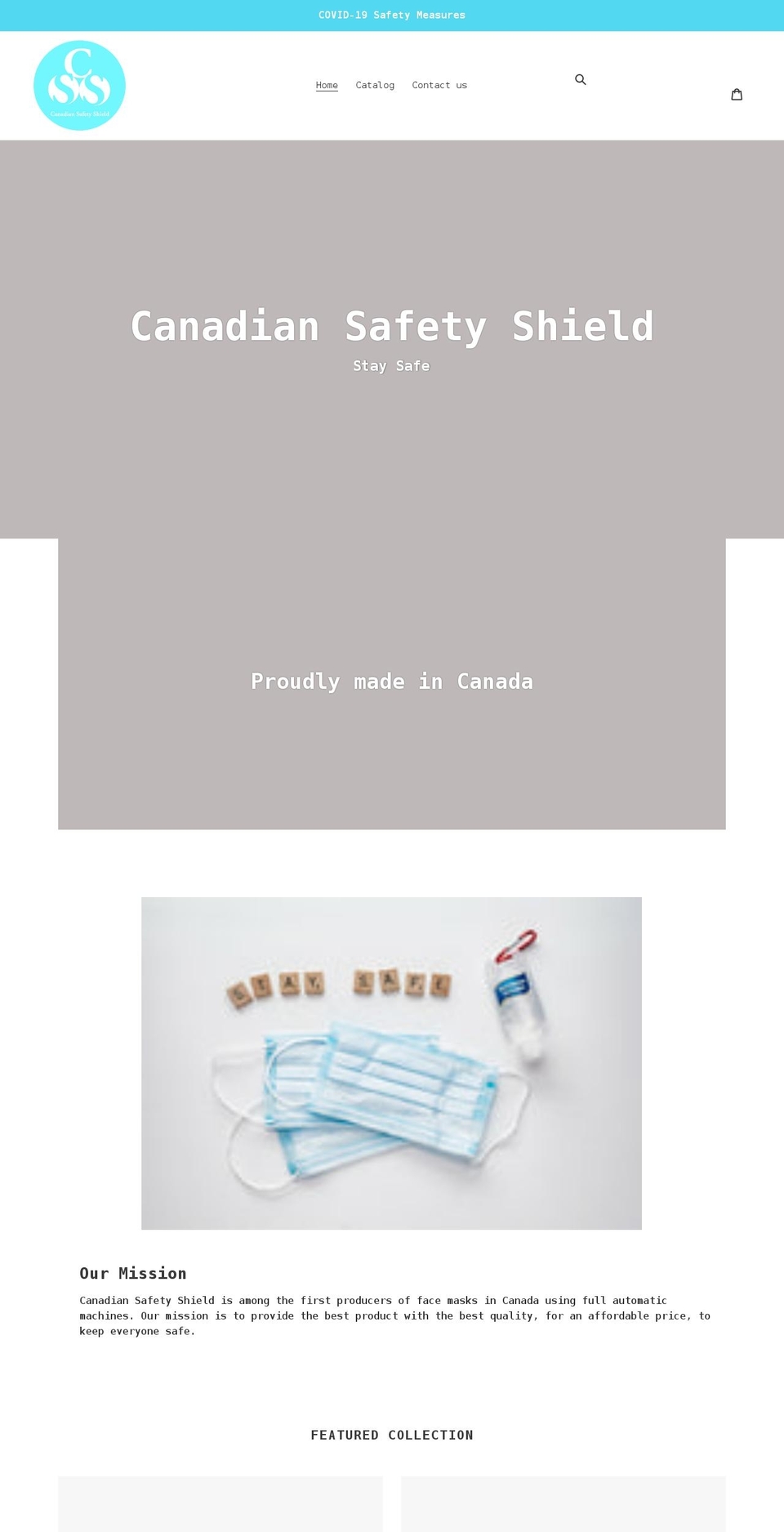 canadiansafetyshield.com shopify website screenshot