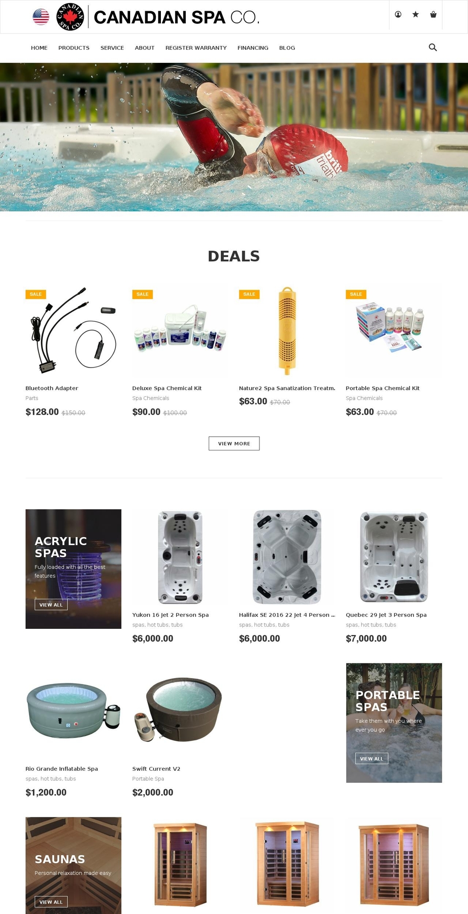 canadianspa.com — Shopify storefront screenshot