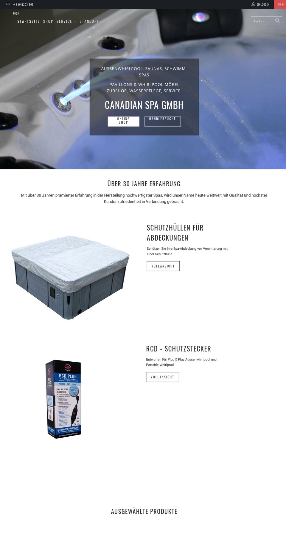 canadianspacompany.de shopify website screenshot