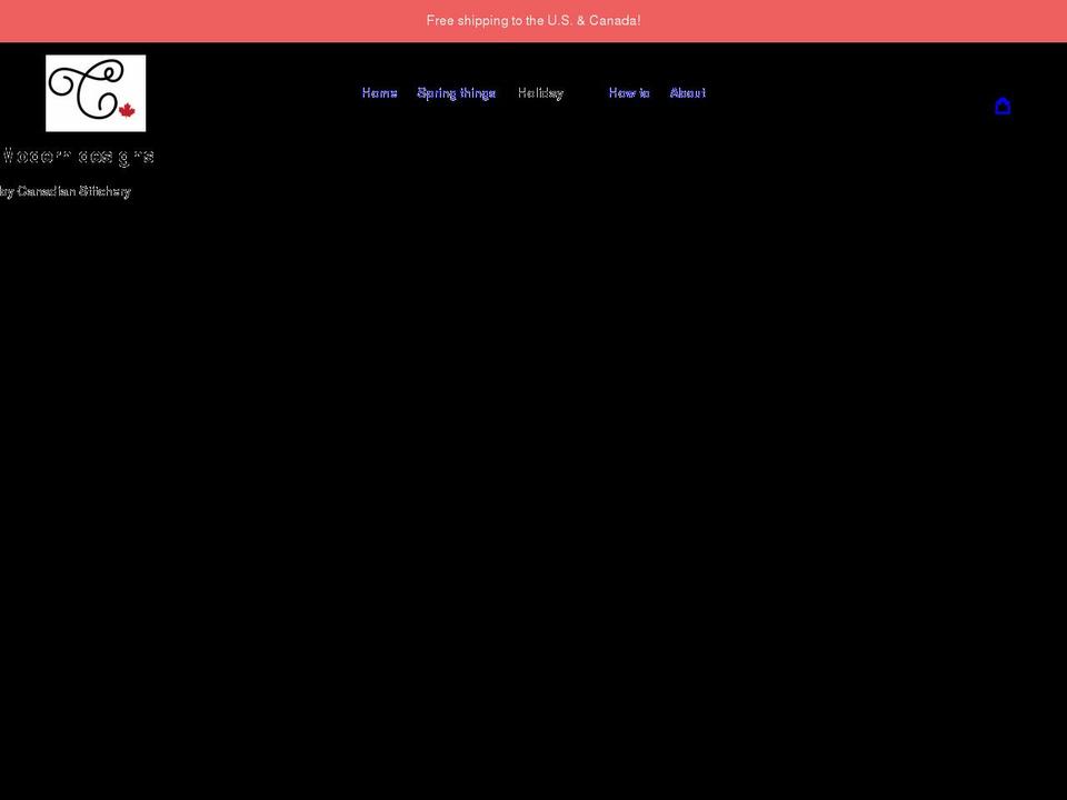 canadianstitchery.com shopify website screenshot