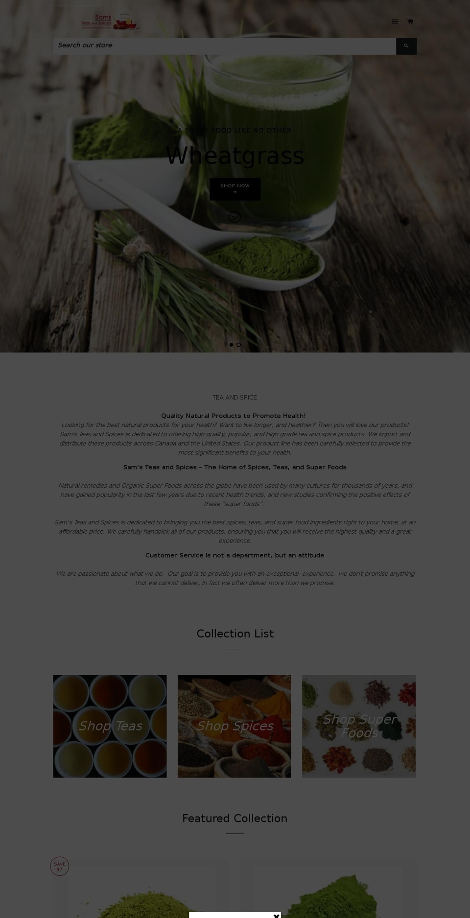 canadiansuperfood.com — Shopify storefront screenshot
