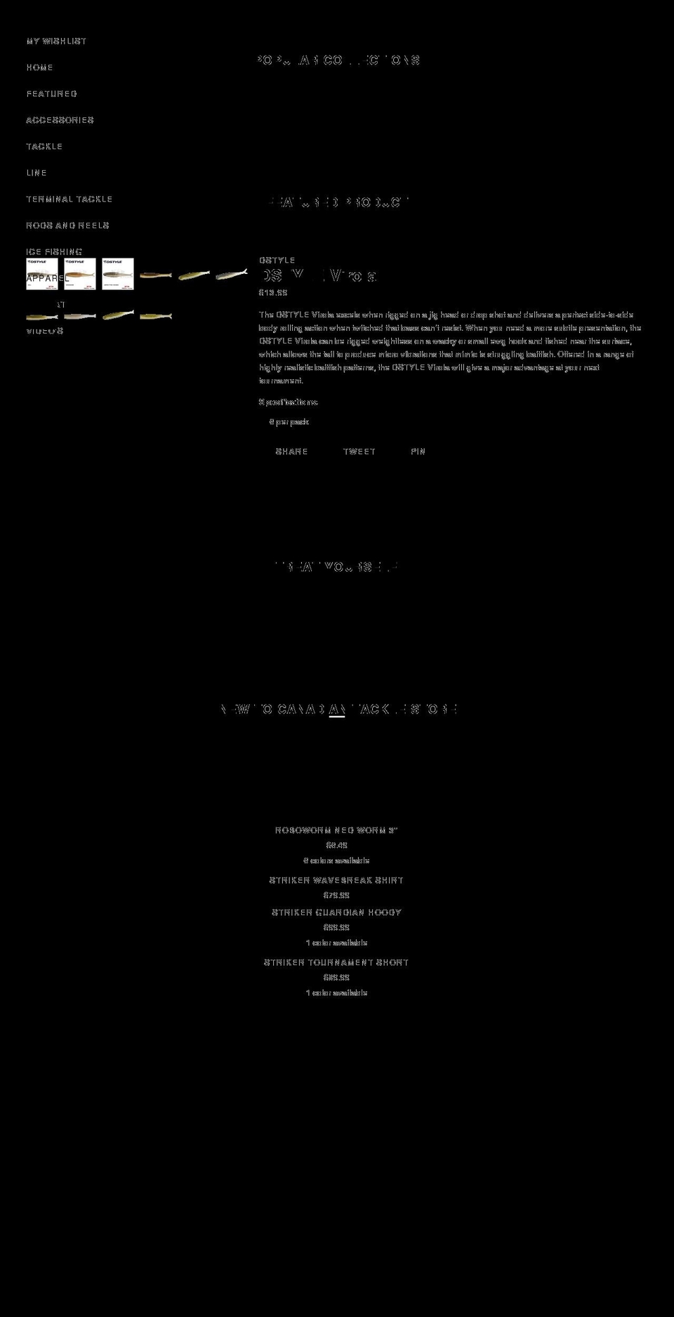 canadiantacklestore.com shopify website screenshot