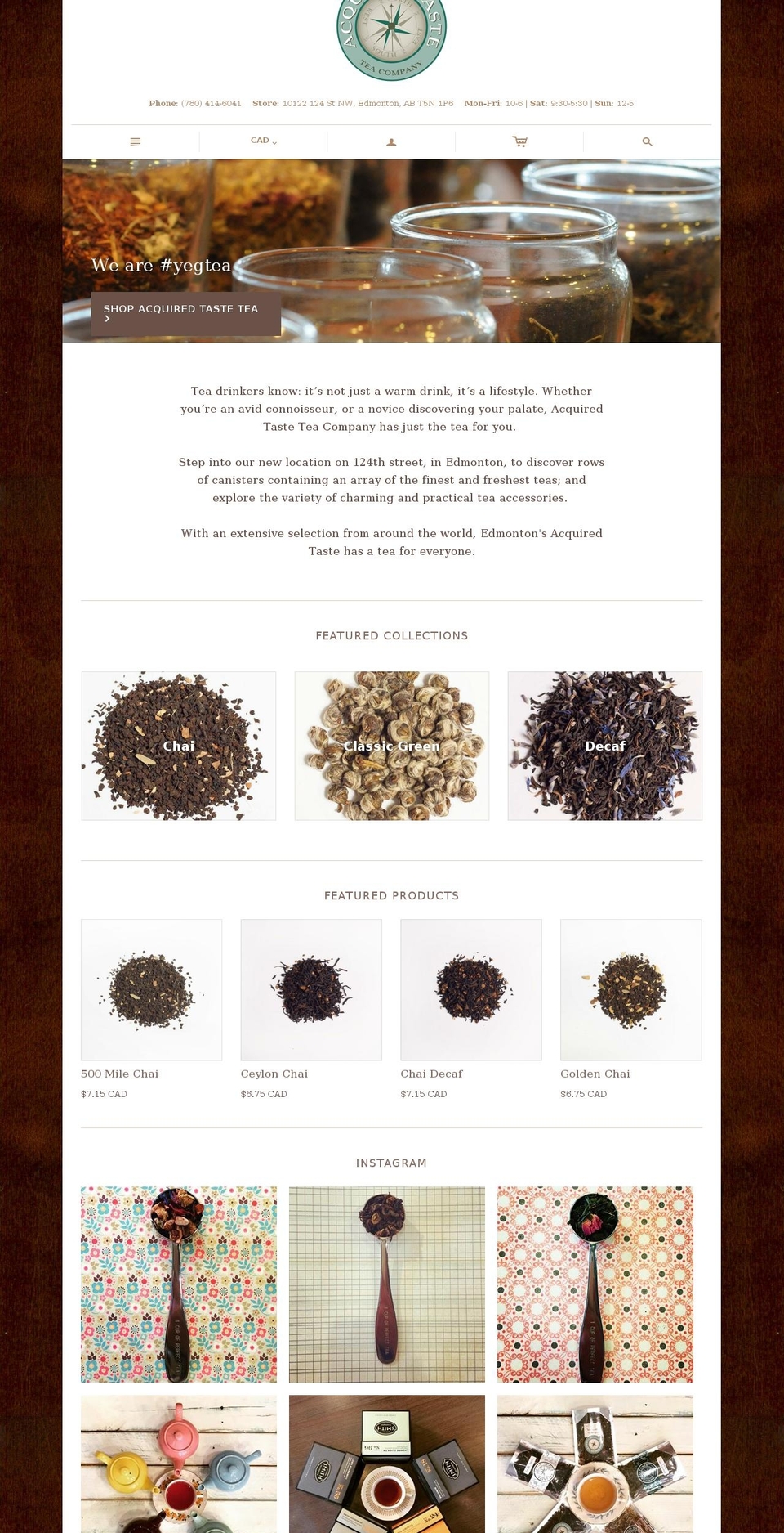 canadiantea.com shopify website screenshot